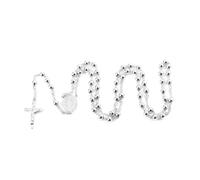 EZVFIRPDFZ Chapelet catholique pour homme et femme en acier inoxydable long crucifix croix chrétienne anglicane perles de prière collier Y avec boîte cadeau