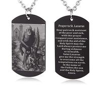 EZVFIRPDFZ Collier avec plaque d'identité pour baptême, sainte Bible, gravure catholique, communion, confirmation, rite