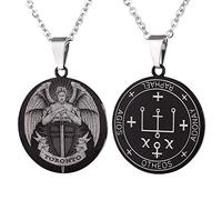 EZVFIRPDFZ Collier avec plaque d'identité pour baptême, sainte Bible, gravure catholique, communion, confirmation, rite