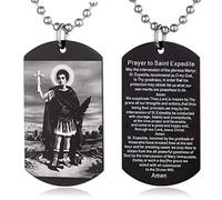 EZVFIRPDFZ Collier avec plaque d'identité pour baptême, sainte Bible, gravure catholique, communion, confirmation, rite