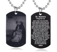 EZVFIRPDFZ Collier avec plaque d'identité pour baptême, sainte Bible, gravure catholique, communion, confirmation, rite