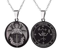 EZVFIRPDFZ Collier avec plaque d'identité pour baptême, sainte Bible, gravure catholique, communion, confirmation, rite