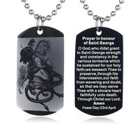EZVFIRPDFZ Collier avec plaque d'identité pour baptême, sainte Bible, gravure catholique, communion, confirmation, rite