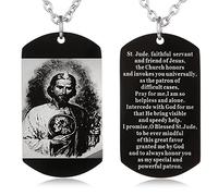 EZVFIRPDFZ Collier avec plaque d'identité pour baptême, sainte Bible, gravure catholique, communion, confirmation, rite