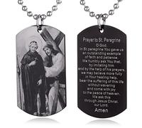 EZVFIRPDFZ Collier avec plaque d'identité pour baptême, sainte Bible, gravure catholique, communion, confirmation, rite
