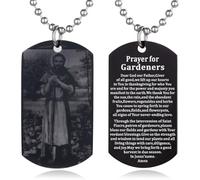 EZVFIRPDFZ Collier avec plaque d'identité pour baptême, sainte Bible, gravure catholique, communion, confirmation, rite