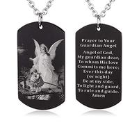 EZVFIRPDFZ Collier avec plaque d'identité pour baptême, sainte Bible, gravure catholique, communion, confirmation, rite