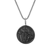EZVFIRPDFZ Collier St.Michael en obsidienne noire pour homme