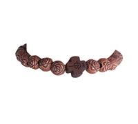 EZVFIRPDFZ Colorful Bling Bracelet religieux avec croix en bois 10 mm pour homme et femme Fait à la main