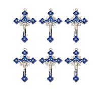 EZVFIRPDFZ Lot de 100 pendentifs en forme de croix en bois teint - 32,5 à 33,5 mm - Pour homme et femme - Bricolage de colliers de Pâques - Fabrication de bijoux