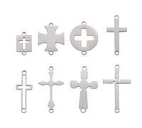 EZVFIRPDFZ Lot de 100 pendentifs en forme de croix en bois teint - 32,5 à 33,5 mm - Pour homme et femme - Bricolage de colliers de Pâques - Fabrication de bijoux