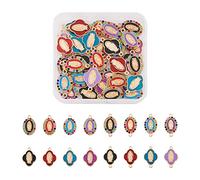 EZVFIRPDFZ Lot de 100 pendentifs en forme de croix en bois teint - 32,5 à 33,5 mm - Pour homme et femme - Bricolage de colliers de Pâques - Fabrication de bijoux