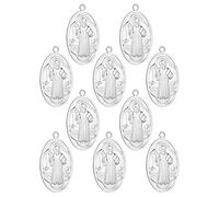 EZVFIRPDFZ Médaille miraculeuse Saint Christophe/Saint Joseph/Saint Michel/Saint Benoît/Notre-Dame Grace pour chapelet Collier DIY Fabrication Fournitures Pièces