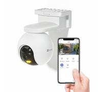 EZVIZ 2K Camera Surveillance WiFi Extérieure sans Fil sur Batterie 10400mAh avec Suivi Auto, Détection de Personne, Vision Nocturne en Couleur, Audio Bidirectionnel, Défense Active, Type C, CB8
