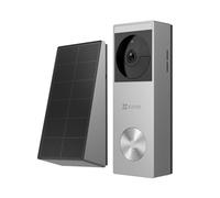 EZVIZ 3MP Sonnette sans Fil avec Caméra Panneau Solaire &Carillon CP3 Pro | Sonnette avec Panneau Solaire & Batterie,Vision Nocturne Couleur, Détection de Personnes, Vue Ultra Large, Stockage eMMC 8 Go