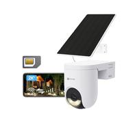 EZVIZ 4G 2K+ LTE Camera Surveillance WiFi exterieure sans Fil HB8 Lite Kit | Carte SIM incluse,4G/Wi-Fi basc.Auto,ModeAOV,Détection Humaine/Véhicule,360° PTZ,Vision nocturne Couleur