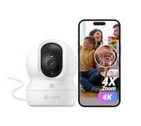 EZVIZ 4K Caméra Surveillance WiFi Intérieure, Caméra Bébé 2.4G/5Ghz Pan/Tilt à 360°, Vision Nocturne Intelligente, Détection de Personnes/Bruits, Mode Veille, Compatible avec Alexa, CP1 Pro 4K