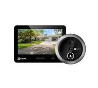 EZVIZ 4K Judas de Porte Camera Surveillance,Visiophone Connecté Interphone Vidéo, Écran Tactile 5,5, Reconnaissance Faciale IA,Détection Humaine PIR, Audio Bidirectionnel, Batterie 7100mAh, EP4 Argent
