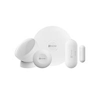 EZVIZ B1 Kit Système de Sécurité Domestique Wi-fi avec Détecteur PIR T1C, Détecteur d’Ouverture/Fermeture T2C, Bouton Intelligent T3C et A3 Passerelle Domestique