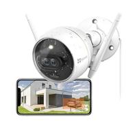 EZVIZ C3X Caméra Surveillance WiFi Extérieure Vision Nocturne en Couleur à Double objectif par IA, Stockage Cloud Gratuit pendent 24h, Détection de Forme Humaine/Véhicule, Alarme Sirène et Flash, IP67
