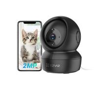 EZVIZ C6N Camera Interieur, Caméra Surveillance WiFi Noir | Pan/Tilt à 360°, WiFi 2.4Ghz, Vision Nocturne Intelligente, Détection de Movement et Suivi Auto, Audio Bidirectionnel