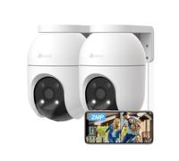 EZVIZ C8c 2MP 2PK Camera Surveillance WiFi Extérieure à 360° avec Suivi Auto-Zoom, Détection de Forme Humaine, Vision Nocturne en Couleur, Audio Bidirectionnel, IP65 Etanche, Défense Active