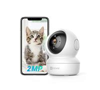 EZVIZ Caméra de sécurité dôme d'intérieur panoramique et inclinable 1080p, vision nocturne infrarouge, détection de mouvement, suivi automatique, moniteur pour bébé/animal de compagnie, audio