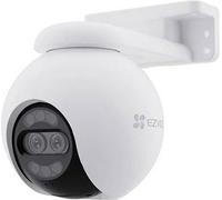 EZVIZ Caméra de surveillance extérieure 4K double objectif, caméra PTZ sans fil avec vision nocturne couleur 30m, détection de personnes/véhicules par IA, auto-tracking et défense active, H80x