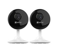 EZVIZ Caméra Surveillance WiFi Interieur 1080P FHD, Caméra IP WiFi sans Fil, Caméra Bébé/Animal Compatible Alexa, 135° Grand Angle, Détection de Mouvement, Audio Bidirectionnel, C1C 2PK