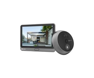 EZVIZ CP4 1080P Judas de Porte Camera Surveillance, Visiophone Connecté Interphone Vidéo, Judas Numerique 4.3’’ Écran Tactile Batterie 4600mAh Detection Humaine Audio Bidirectionnel 5m Vision Nocturne