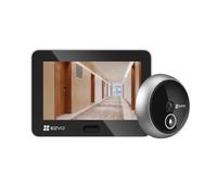 EZVIZ CP4 Lite Judas Numérique 2K+(4MP) avec Écran Couleur 4"Judas de Porte | Batterie 4600 mAh,Vision nocturne,Sonnette intégrée,Camera Surveillance WiFi avec 4 Zones privées, Détection de mouvement PIR