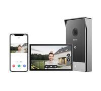 EZVIZ CP7 2K Visiophone Connecté Interphone Vidéo, 7 Pouces Moniteur Tactile, Unlock à Distance, 2 Fils, Detection Humaine, Option RFID, Audio Bidirectionnel, Vision Nocturne, étanche, WiFi bi-Bande