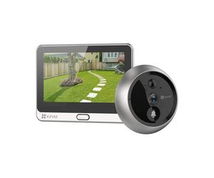 EZVIZ CS-DP2C Vidéophone 2MP Écran 4.3" WiFi 2.4GHz Vision Nocturne IR 5m PIR Détection Mouvement 6m MicroSD 256Go Argent