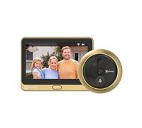 EZVIZ DP2C Or 1080P Judas de Porte Camera Surveillance | Visiophone Connecté Interphone, Judas Numérique 4.3’’ Écran Batterie 4600mAh, PIR Motion Detection, Audio Bidirectionnel