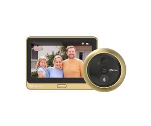 EZVIZ DP2C Or 1080P Judas de Porte Camera Surveillance | Visiophone Connecté Interphone, Judas Numérique 4.3’’ Écran Batterie 4600mAh, PIR Motion Detection, Audio Bidirectionnel