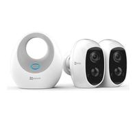 Kit CS-W2D-B2-EUP 2 Caméras C3A sans fil Full HD avec Station Alerte et Sirène EZVIZ Blanc G