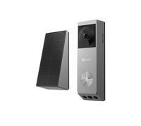 EZVIZ EP3x Pro Sonnette sans fil avec caméra de panneau solaire, 2K vidéo Doorbell avec double objectif, détection de personnes/paquet, vision nocturne en couleur, changeur de voix, 32 Go eMMC intégré