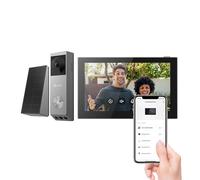 EZVIZ EP3x Sonnette sans Fil avec SD7, 2K vidéo Doorbell avec Double Objectif, détection de Personnes/Paquet, Vision Nocturne en Couleur, changeur de Voix, 32 Go eMMC intégré