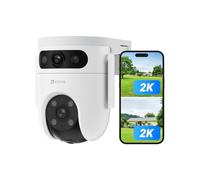 EZVIZ H9C 2K+2K Caméra Surveillance Wifi Extérieure à Double Objectif, 360° PTZ camera, Suivi Auto, Détection de Forme Humaine/Véhicule,Défense Active,Vision Nocturne Couleur 40M, Audio Bidirectionnel