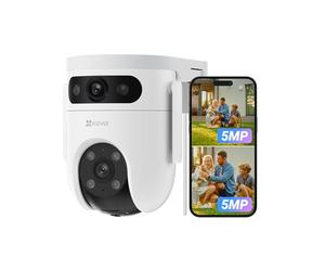 EZVIZ H9C 3K+3K Caméra Surveillance Wifi Extérieure à Double Objectif, 360° PTZ camera, Suivi Auto, Détection de Forme Humaine/Véhicule,Défense Active,Vision Nocturne Couleur 40M, Audio Bidirectionnel