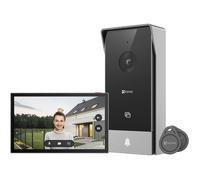 EZVIZ HP5 Interphone Vidéo WiFi 1080P Moniteur Tactile 7 pouces Sonnette 2 Fils Vision Nocturne Déverrouillage à Distance