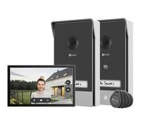 EZVIZ HP7 2K 2-Entry Kit Visiophone Connecté Interphone Vidéo, Sonnette vidéo avec Caméra et Ecran Tactile Couleur 7", Détection de Personne et Audio Bidirectionnel, Ouvre-Porte, WiFi 2.4GHz et 5GHz