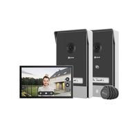 EZVIZ HP7 2K 2-Entry Kit Visiophone Connecté Interphone Vidéo, Sonnette vidéo avec Caméra et Ecran Tactile Couleur 7", Détection de Personne et Audio Bidirectionnel, Ouvre-Porte, WiFi 2.4GHz et 5GHz