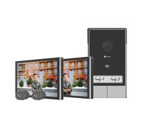 EZVIZ HP7 2K 2-Entry Family Kit Visiophone Connecté Interphone Vidéo, Sonnette vidéo avec Caméra et Ecran Tactile Couleur 7", Détection de Personne et Audio Bidirectionnel, Ouvre-Porte
