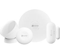 EZVIZ B1 Kit Système de Sécurité Domestique Wi-fi avec Détecteur PIR T1C, Détecteur d’Ouverture/Fermeture T2C, Bouton Intelligent T3C et A3 Passerelle Domestique