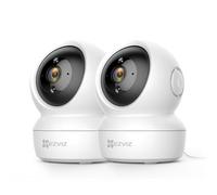 EZVIZ Caméra de surveillance C6N Wi‑Fi 1080p Pan/Tilt 360° Vision nocturne Smart IR Pack de 2