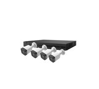 Pack de 4 caméras de surveillance connectées Ezviz H3K PoE 4K extérieure Blanc et Noir + NVR X5K Blanc H
