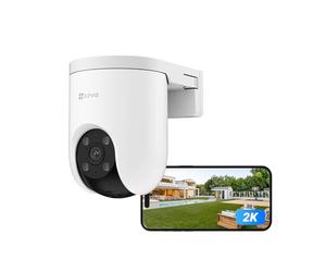 EZVIZ POE 2K Caméra de Surveillance WiFi Extérieure, H8c PoE | Avec Détection de Personne, Suivi Auto, Vision Nocturne en Couleur, Alarme Sirène et Flash, Audio Bidirectionnel, H.265