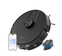 EZVIZ RE4 Noir, Robot Aspirateur Laveur, Navigation LiDAR, Détection Obstacles, Aspiration 4000Pa, Cartographie Multi-étage, idéal pour Les Tapis et Poils d'animaux, Contrôle APP/Alexa