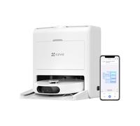 EZVIZ RS2 Robot Aspirateur Laveur avec Station, Lavage/Séchage/Nettoyage/Remplissage Automatique, 4000 Pa, Navigation et cartographie Laser D-ToF, Caméra 3K, APP/Alexa Contrôle